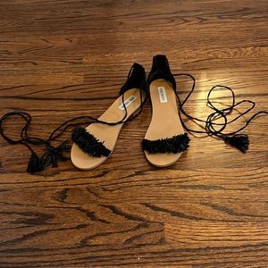Black Fringe Steve Madden Sandal
